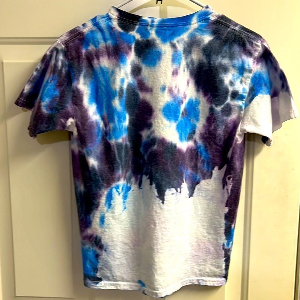 Matching Family Vacation Blue, Purple and White Starburst Tie Dye T-shirts (Mixe - Picture 9 of 11